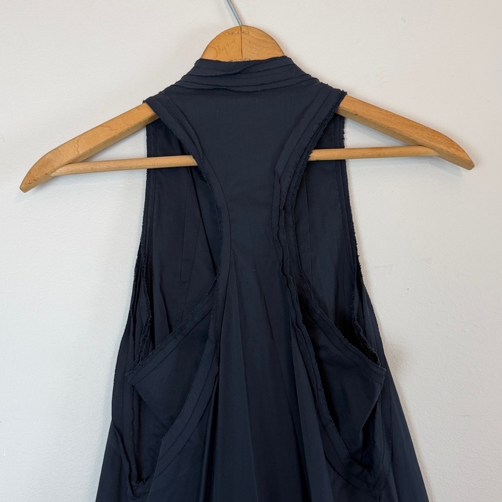 BCBGMaxAzria tuxedo ruffle swing mini dress size xxsmall razorback - Picture 10 of 14